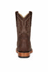 Brown Square Toe Smooth Ostrich Cowboy Boots
