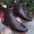 Mens Short Caiman Print Boots