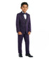 Boys 3 Piece Slim Fit Tuxedo - Paisley Design