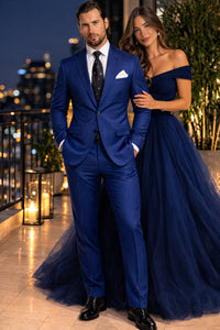 Bullet Train Tangerine Blue Suit