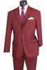 Burgundy Regular Fit 2 Piece Suit
