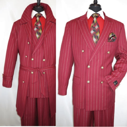 Burgundy-Trenchcoat-Burgundy Suit