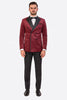 Burgundy Velvet Double Breasted Tuxedo Jacket – Wedding & Prom