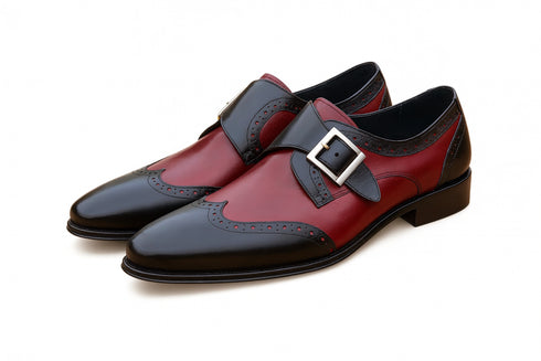 Burnished Wingtip Monk Strap KS099-710