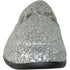 Bravo Mens Modern Glitter Sequin Prom Tuxedo Loafer in Silver Grey - Men's Dress Shoes