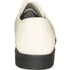 Bravo Mens Classic Plain Square Toe Shiny Patent Tuxedo Dress Shoe in Ivory