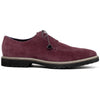 Zelli Campo Sueded Goatskin Blucher Lace-up Shoes in Bordeaux