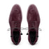 Zelli Campo Sueded Goatskin Blucher Lace-up Shoes in Bordeaux