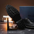 Zelli Campo Sueded Goatskin Lace-up Blucher Shoes in Black