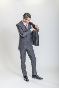 Caravelli Suit - Designer Caravelli Jacket and Pants in Color Solid Grey