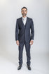 Caravelli Suit - Designer Caravelli Jacket and Pants in Color Solid Navy