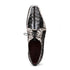 Marco_Di_Milano Caribe Black Leather Oxford "Newspaper" Print