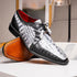 Marco Di Milano Caribe Newspaper Black Leather Dress Shoe