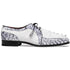 Marco_Di_Milano Caribe White Leather Sneakers - "Newspaper" Accent