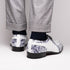 Marco_Di_Milano Caribe White Leather Sneakers - "Newspaper" Accent