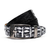 Marco_Di_Milano Caribe Belt Newspaper - Black Leather Loafer