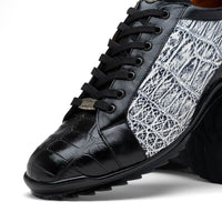 Marco Di Milano Cairo Black/White Alligator Sneakers