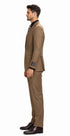 Carlo Lusso Brown Two-button Poly Blend Suit