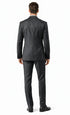 Carlo Lusso Charcoal Two-button Slim Fit Poly Blend Suit