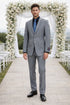 Carlo Lusso Medium Gray Two-button Poly Blend Suit