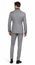 Carlo Lusso Medium Gray Two-button Poly Blend Suit