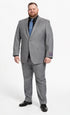 Carlo Lusso Medium Gray Two-button Poly Blend Suit