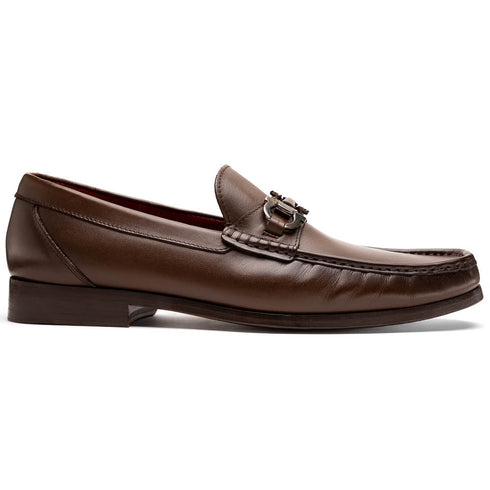 Marco Di Milano Cassarano Men's Calfskin Leather Loafers Brown