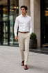 Casual Linen Suit Pants for Men – Breathable Beach Wedding Summer Trousers