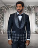 Statement Men's 3 Piece Modern Fit Tuxedo - Embellished Rhinestones