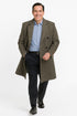 Mens Long Herringbone Wool Overcoat – Classic Double-Breasted Winter Topcoat