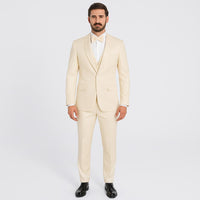 Champagne Satin Tuxedo Set – 4-Piece Look for Weddings & Proms