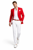 Christmas Red Prom Outfit Best Inexpensive ~ Cheap ~ Discounted Blazer Suit Jacket For Affordable Big Sizes Affordable Sport Coats Sale Include White Shirt & White Pants