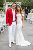 Christmas Red Prom Outfit Best Inexpensive ~ Cheap ~ Discounted Blazer Suit Jacket For Affordable Big Sizes Affordable Sport Coats Sale Include White Shirt & White Pants