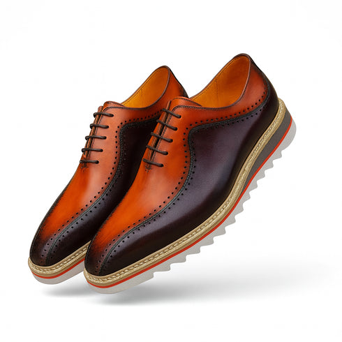 Stylish Two-Tone Brogue Oxford