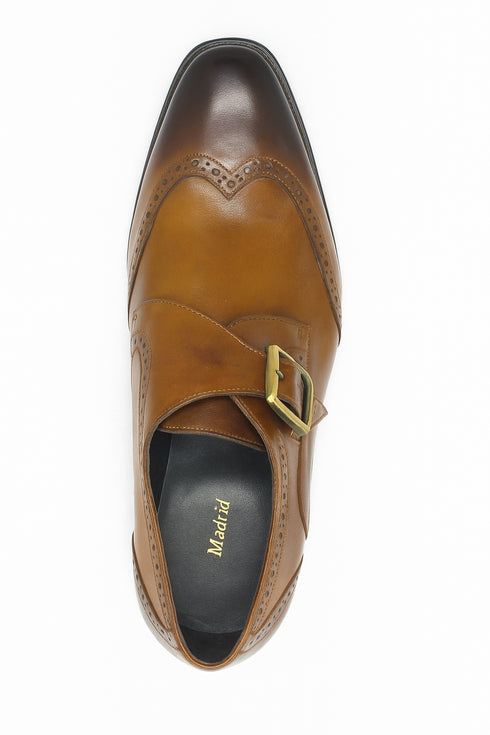 Burnished Wingtip Monk Strap KS099-710