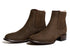 Los Altos Men's Toe Charro Short Boots Oval Nobuck Dark Tabacco - Nobuck Dark Tabacco