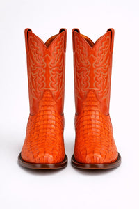 Mens King Exotic Caiman Hornback Cowboy Boots Cognac (4980203)