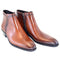 Corrente 3200HS Plain Toe Side Zipper Boots - Cognac - Cognac - Size 13