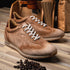 Zelli Costa Burnished Suede and Crocodile Sneakers in Brown