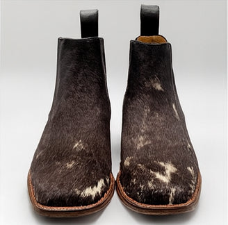 Cowhide Short Cowboy Boots
