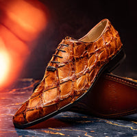 Marco Di Milano Olivieri Cognac Leather Dress Shoe