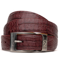 Marco_Di_Milano Silvio Belt Wine Luxury Leather Shoe