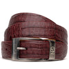 Marco_Di_Milano Silvio Belt Wine Luxury Leather Shoe