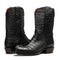 Marco Di Milano Marlboro Black Hornback Crocodile Tail Tractor Sole Cowboy Boots