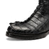 Marco Di Milano Marlboro Black Hornback Crocodile Tail Tractor Sole Cowboy Boots