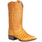 Crocodile Print Cowboy Boots with Pointed Toe