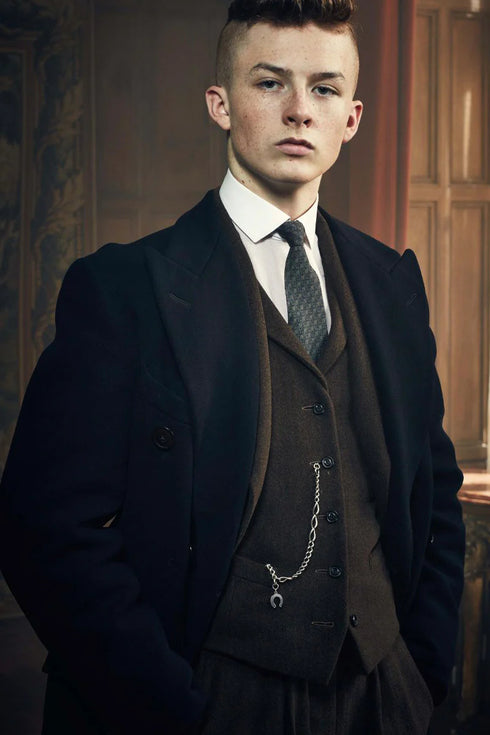 Mens Peaky Blinders Costume peaky blinder outfit - Include peaky blinder actor cap Finn Shelby Vested Suit & Overcoat