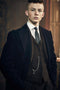 Mens Peaky Blinders Costume Finn Shelby Vested Suit & Overcoat