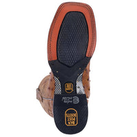 Dan Post Men's Alamosa Full Quill Ostrich Square Toe Boots - Tan