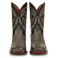 Dan Post Men’s Alamosa Grey/Black Full Quill Ostrich Boots